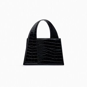 Zara Croc-Embossed Mini Tote